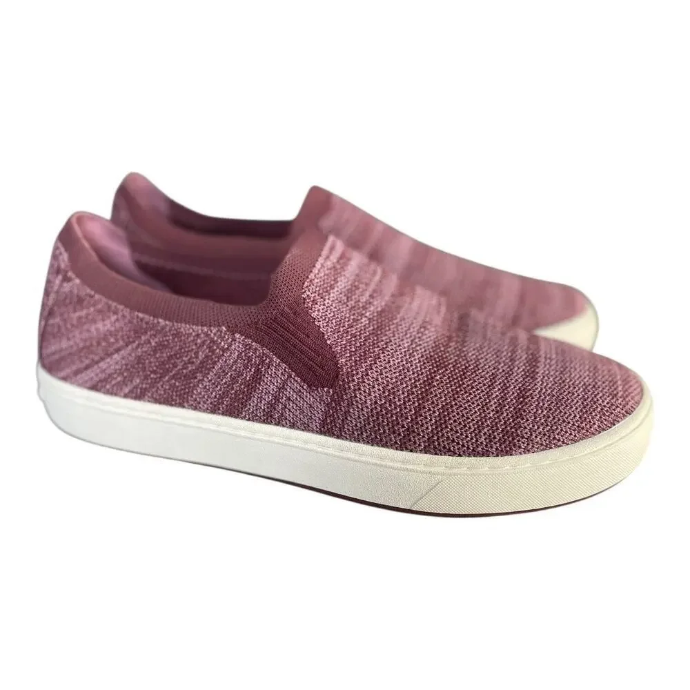L.L. Bean Women’s Eco Bay Knit Mauve Slip On Sneakers Size-9M